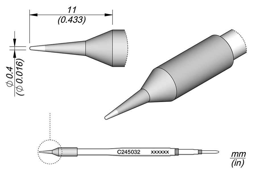 C245032 - Conical Cartridge Ø 0.4